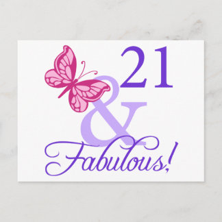 Carte Postale 21 Et Fabuleux anniversaire