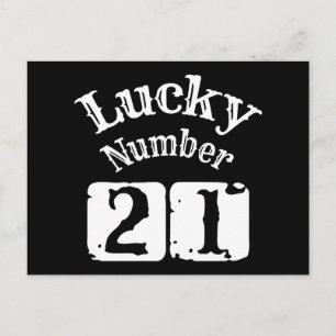 Carte Postale 21 - Lucky Numéro 21 Chuck
