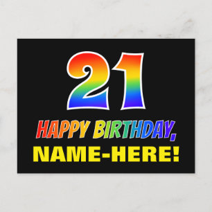 Carte Postale 21e anniversaire : Audacieux, amusant, simple, arc
