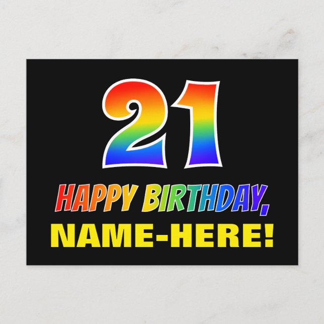 Carte Postale 21e anniversaire : Audacieux, amusant, simple, arc (Devant)