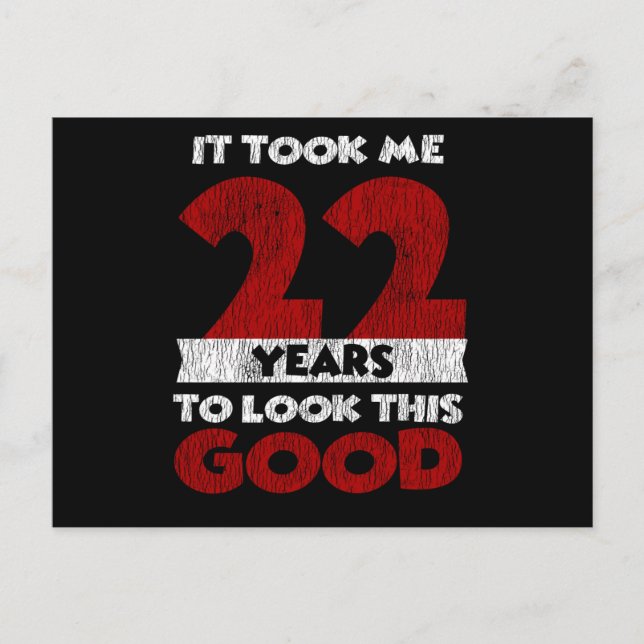 Carte Postale 22 ans Joyeux Anniversaire M'a Donné L'air 22e Ann (Devant)