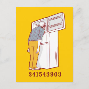 Carte Postale 241543903 congélateur de tête tshirt humoristique