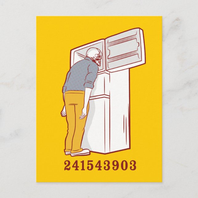 Carte Postale 241543903 congélateur de tête tshirt humoristique (Devant)