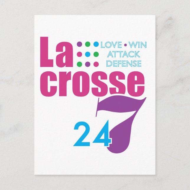 Carte Postale 24/7 Lacrosse (Devant)