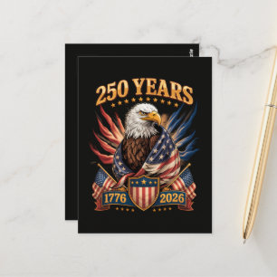 Carte Postale 250 Ans Américain 250e Anniversaire États-Unis Pat