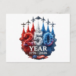Carte Postale 250 Ans Américain 250e USA Patriotique 4 juillet