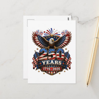 Carte Postale 250 ans d'Amérique 250e anniversaire 4 juillet