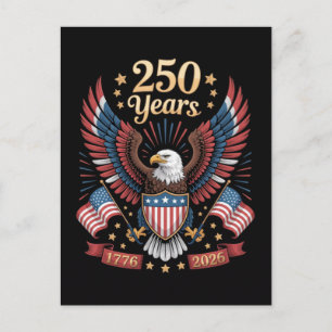 Carte Postale 250 Ans d'Anniversaire Américain 