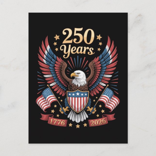 Carte Postale 250 Ans d'Anniversaire Américain  (Devant)