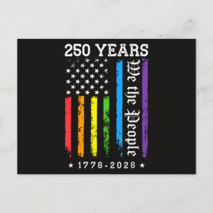 Carte Postale 250 Ans de Drapeau de Fierté LGBT Américain 250e A