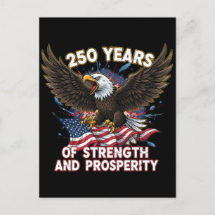 Carte Postale 250 Ans de Force Aigle Patriotique