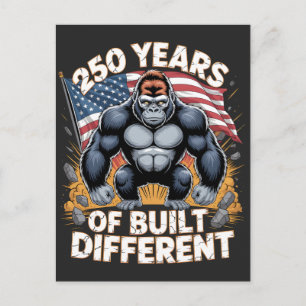 Carte Postale 250 Ans de Gorille Patriotique Différent