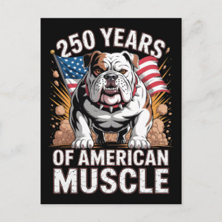 Carte Postale 250 Ans de Muscle Américain Bulldog