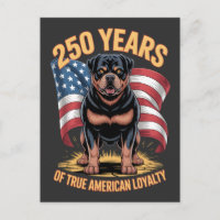 250 Ans de Véritable Loyauté Américaine Rottweiler