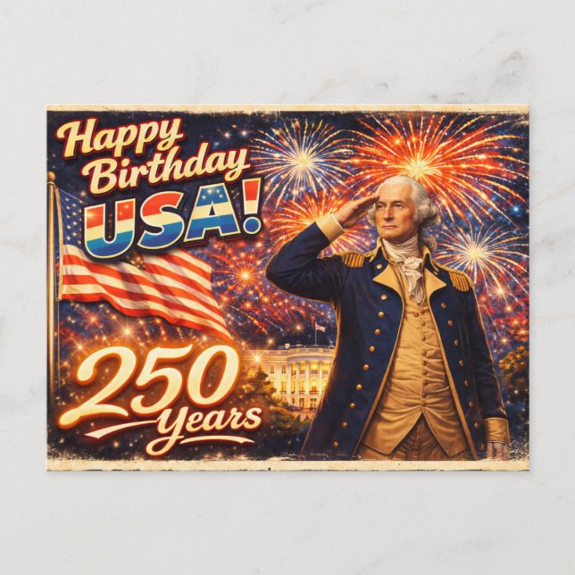 Carte Postale 250 Ans d'Excellence & Indépendance Washington  (Devant)