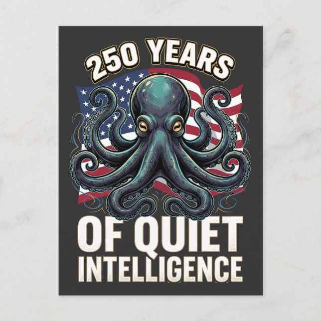 Carte Postale 250 Ans d'Intelligence Silencieuse Pieuvre (Devant)