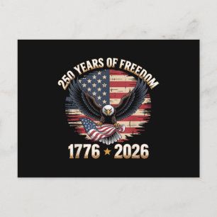 Carte Postale 250 ans Drapeau américain 250e anniversaire États-