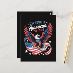 Carte Postale 250e anniversaire aigle patriotique États-Unis