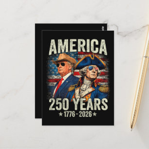 Carte Postale 250e anniversaire de l'indépendance des États-Unis