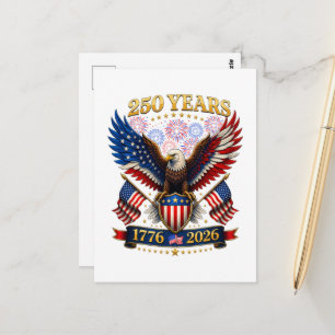 Carte Postale 250e anniversaire des États-Unis 1776-2026