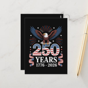 Carte Postale 250e anniversaire États-Unis 1776 2026 Aigle patri