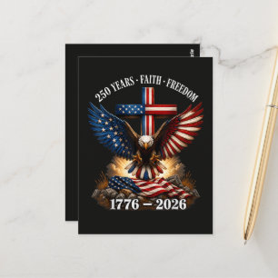 Carte Postale 250e anniversaire USA Foi Liberté