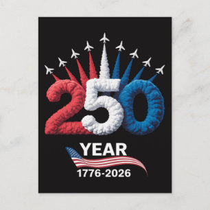Carte Postale 250e anniversaire USA Patriotique 250 ans