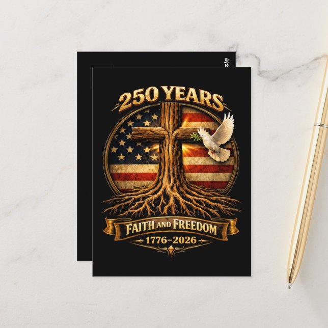 Carte Postale 250ème anniversaire (Devant/Arrière en situation)