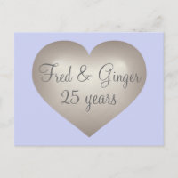 25 ans argent faux coeur argent anniversaire