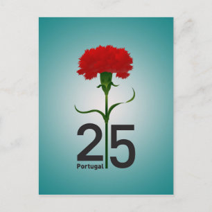 Carte Postale 25 avril, Révolution de la Carnation, Portugal