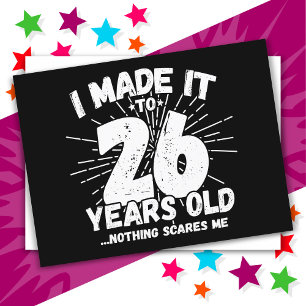 Carte Postale 26 Ans Sarcasique Mème Drôle 26e Anniversaire