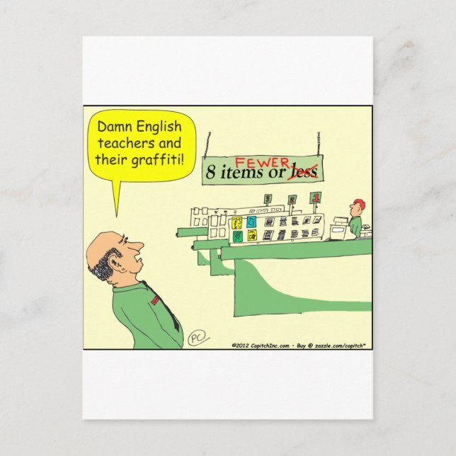 Carte Postale 278 Caricature de l'enseignant anglais en couleur (Devant)