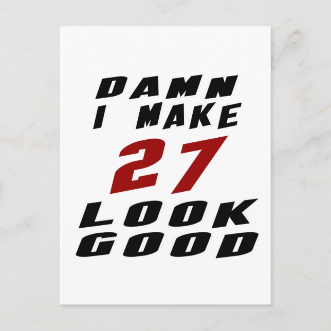 Carte Postale 27 Designs d'anniversaire (Devant)