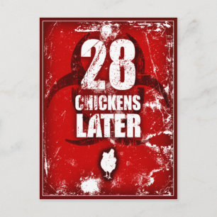 CARTE POSTALE 28 POULET PLUS TARD