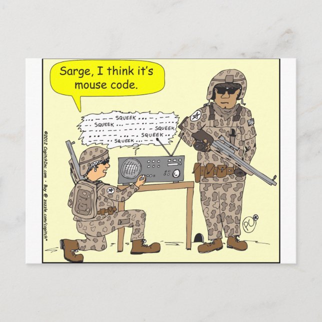 Carte Postale 299 mouse code cartoon (Devant)