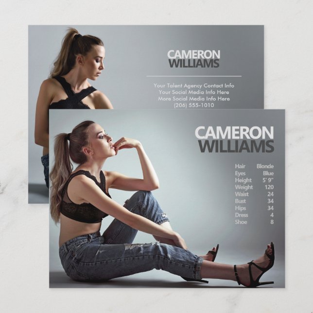 Carte Postale 2 Acteur de modèle recto verso (Devant / Derrière)