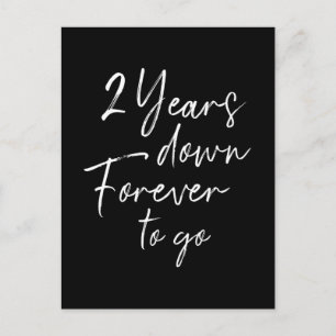 Carte Postale 2 ans écoulés pour toujours 2ème anniversaire de m