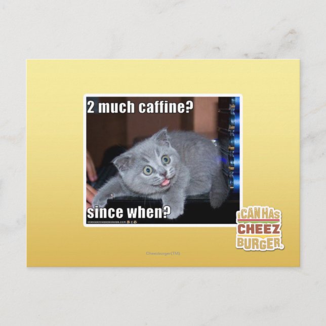 Carte Postale 2 beaucoup de caffine ? (Devant)