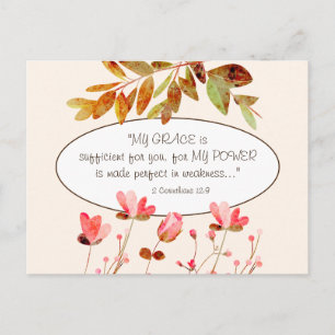 Carte Postale 2 Corinthians 12:9 My GRACE is sufficient for you