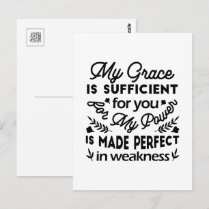 Carte Postale 2 Corinthiens 12:9 – Ma Grâce Est Suffisante Art