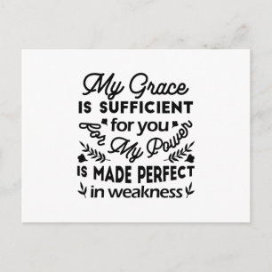 Carte Postale 2 Corinthiens 12:9 – Ma Grâce Est Suffisante Art