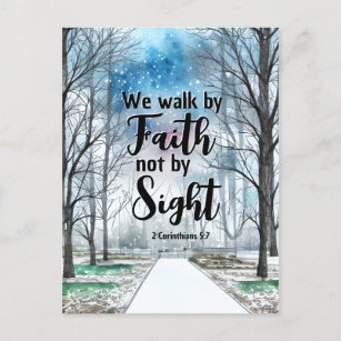Carte Postale 2 Corinthiens 5:7 Marcher par la foi Pas par la vu