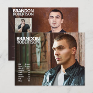 Carte Postale 2 Côté 3 Modèle photo Acteur promotionnel