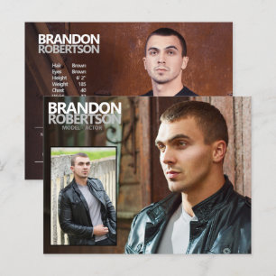 Carte Postale 2 Côté 3 Modèle photo Acteur promotionnel