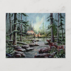 Carte Postale 2 DEER WATT par SHARON SHARPE