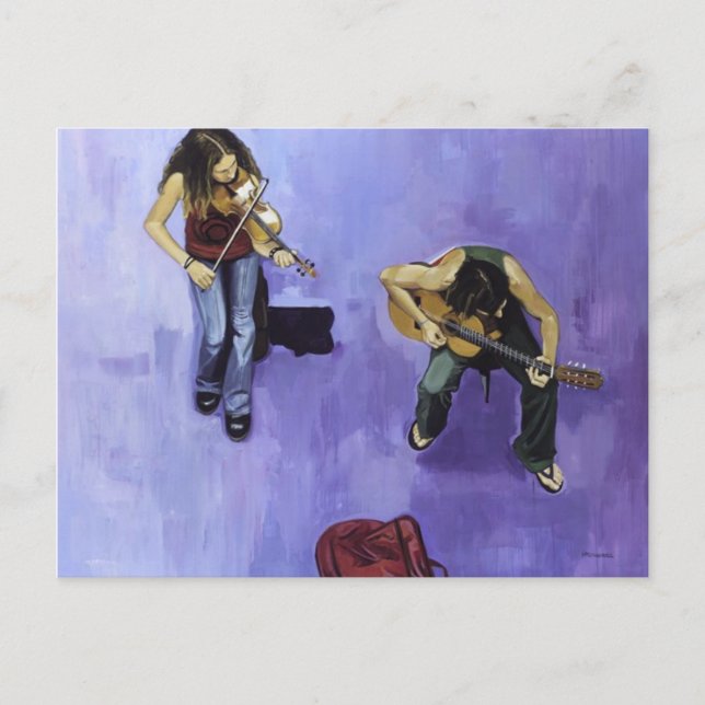 Carte Postale 2 jovenes músicos (Devant)