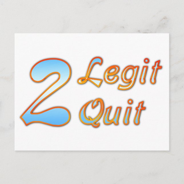 Carte Postale 2 Legs 2 Quit (Devant)