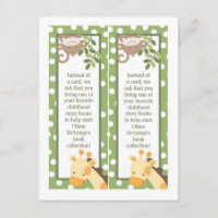 2 Marques de livre Safari Jungle Giraffe Monkey Gr