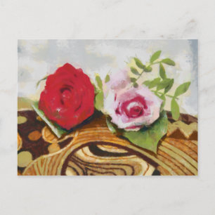 Carte Postale 2 tableaux rose