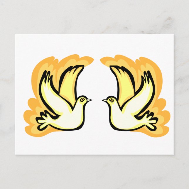 Carte Postale 2 tourterelles (Devant)